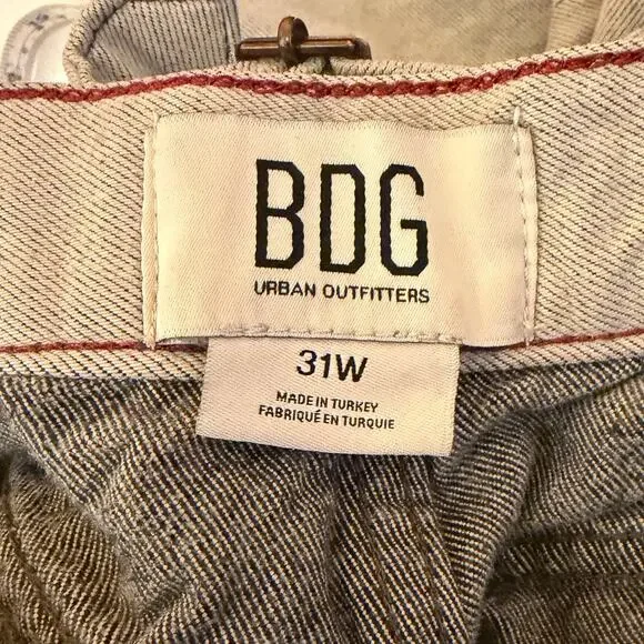BDG Urban Outfitters Women's Barrel Leg Jeans Light Wash Denim 31W Baggy Relaxed - Picture 3 of 6